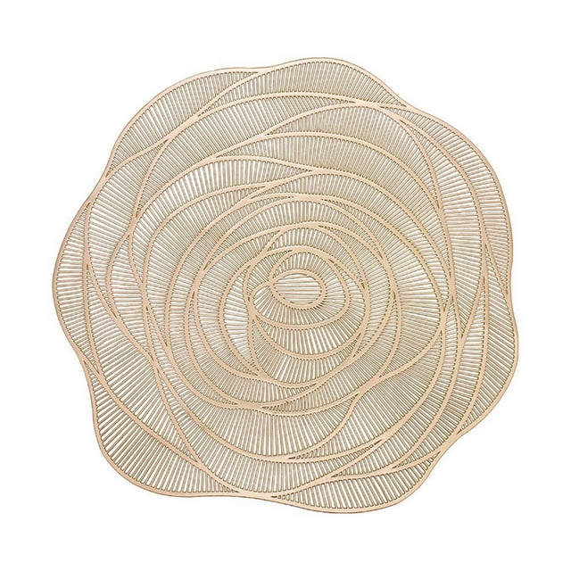Placemat for Dining Room Elegant Rose Round Rounded Rose Placemat with Modern Table Mat for Home Kitchen