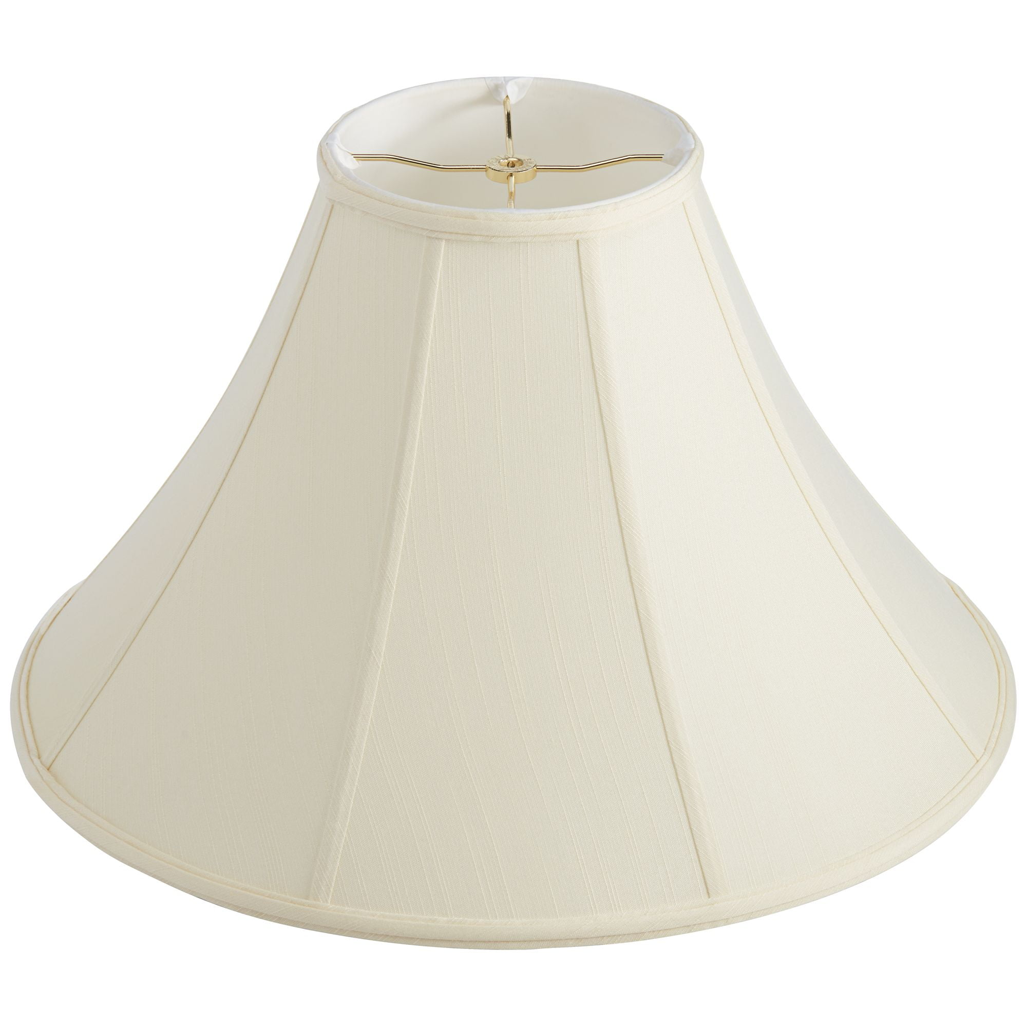 Imperial Shade Creme Large Bell Lamp Shade 7" Top x 20" Bottom x 13.75" Slant x 12.25" High (Spider) Replacement with Harp and Finial