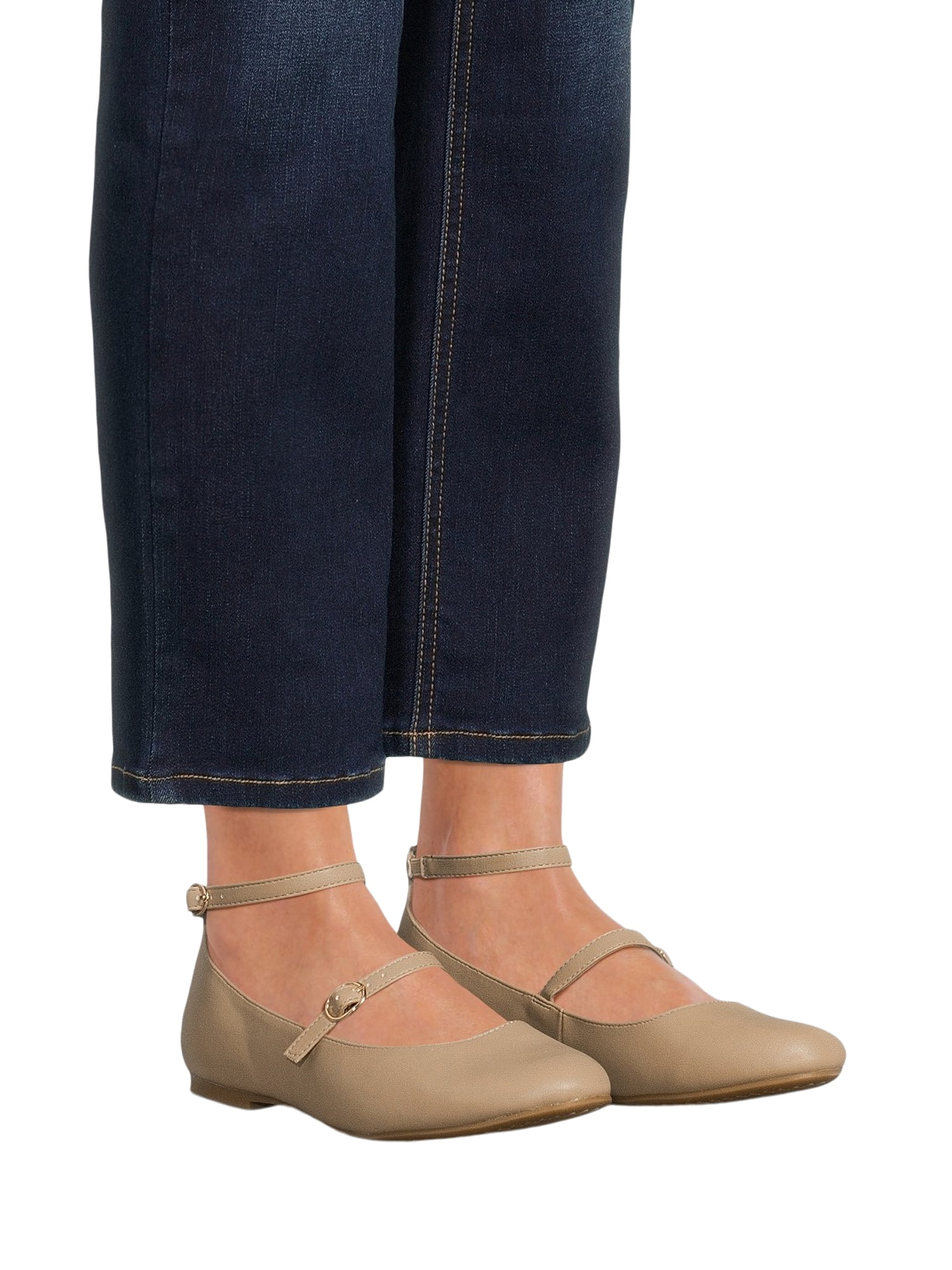 No Boundaries Women's Ankle-strap Mary Jane Flat