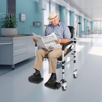 Folding Shower Chair,Shower Chair Chair for Elderly,Disabled,Pregnant with Universal Wheels(with Brakes),Bathroom Height Adjustable Shower Chair Commode with Padded Armrests and Back