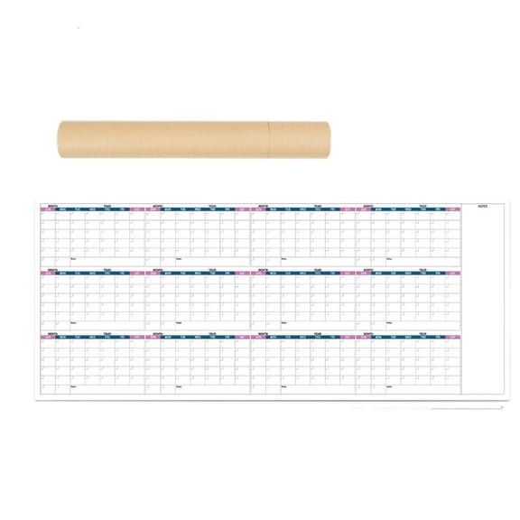 Osdhezcn Wall Mounted 2026 Yearly Planner Calendar Undated 100x42cm for Home Office