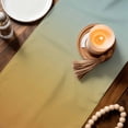 thumbnail image 3 of Orange Yellow Green Ombre Table Runner 72 Inches, Modern Art Aesthetics Abstract Bed Runner Dresser Scarves Tabletop for Indoor Outdoor Parties/Ceremony/Banquet, 18" x 72", 3 of 9