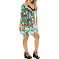 thumbnail image 2 of HAPPY BAY Women's Beachwear Summer Swim Beach Cover ups for Swimwear Bikini Sheer Chiffon Cover up Dress Bathing Suit Swimsuit Coverups for Women 2X-3X Tropical Floral, Green, 2 of 4