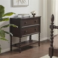 thumbnail image 2 of Pemberly Row Commode d'Appoint Moderne en MDF et Bois Massif, Brun Marocain, 2 of 11