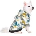 thumbnail image 2 of Fotbe Watercolor Leaves Print Small Dog Sweater Hoodies Pet Grey Hooded Soft Fleece Sweatshirts with Pocket Fall Winter Puppy Cat Sweaters Warm Clothes-Medium, 2 of 7