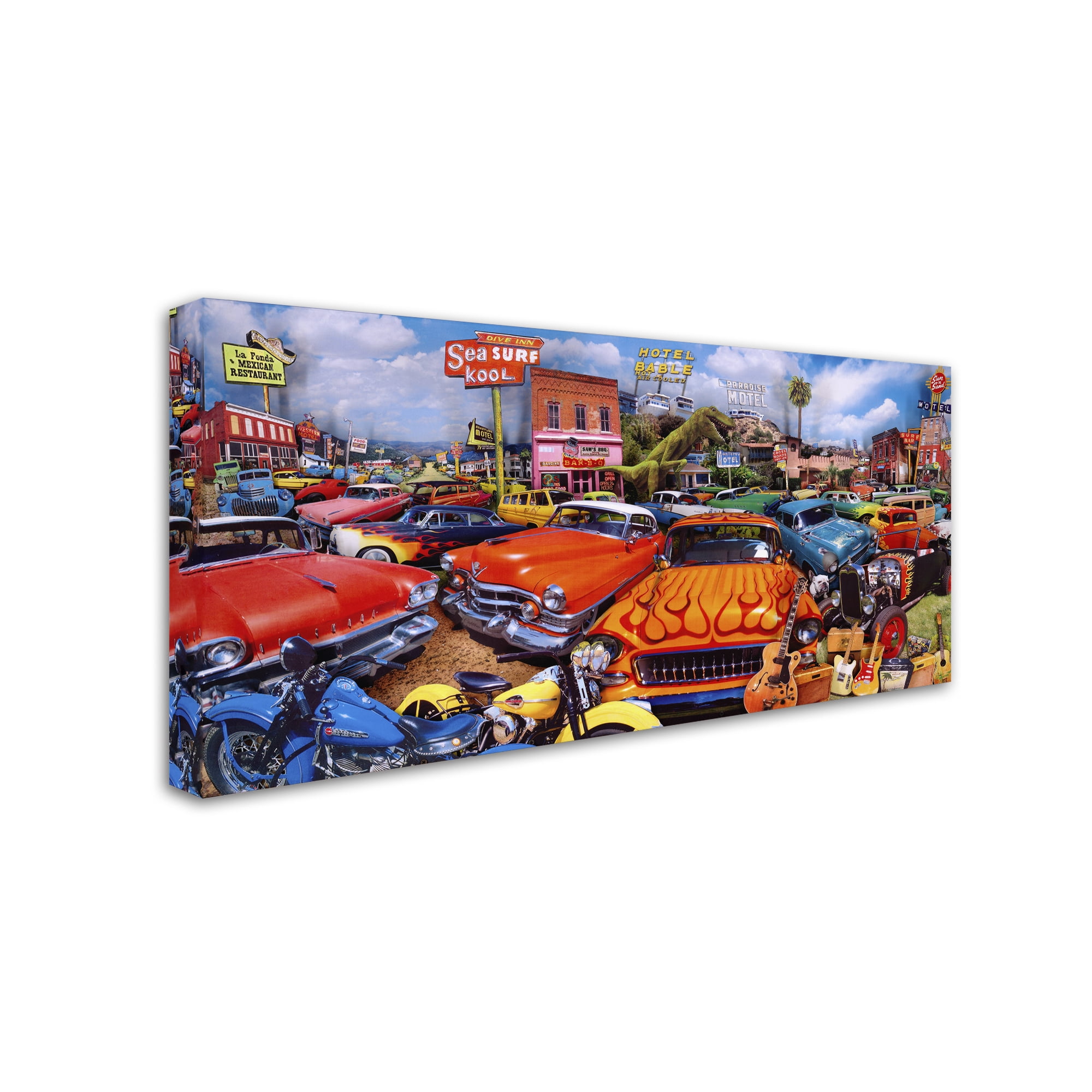 Trademark Fine Art 'Sea Surf Drive Inn' Canvas Art by John Roy
