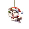 thumbnail image 2 of Christmas Dog Acrylic Flat Personality Creative Christmas Tree Decoration Ornaments Pendant Home Decoration Christmas Pendant/ Christmas Dog Acrylic Pendant 4, 2 of 6
