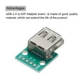 thumbnail image 4 of Uxcell 20 Pcs USB Breakout Board USB 2.0 to Dip Adapter Board Female Sockets 4pin 2.54MM, 4 of 4