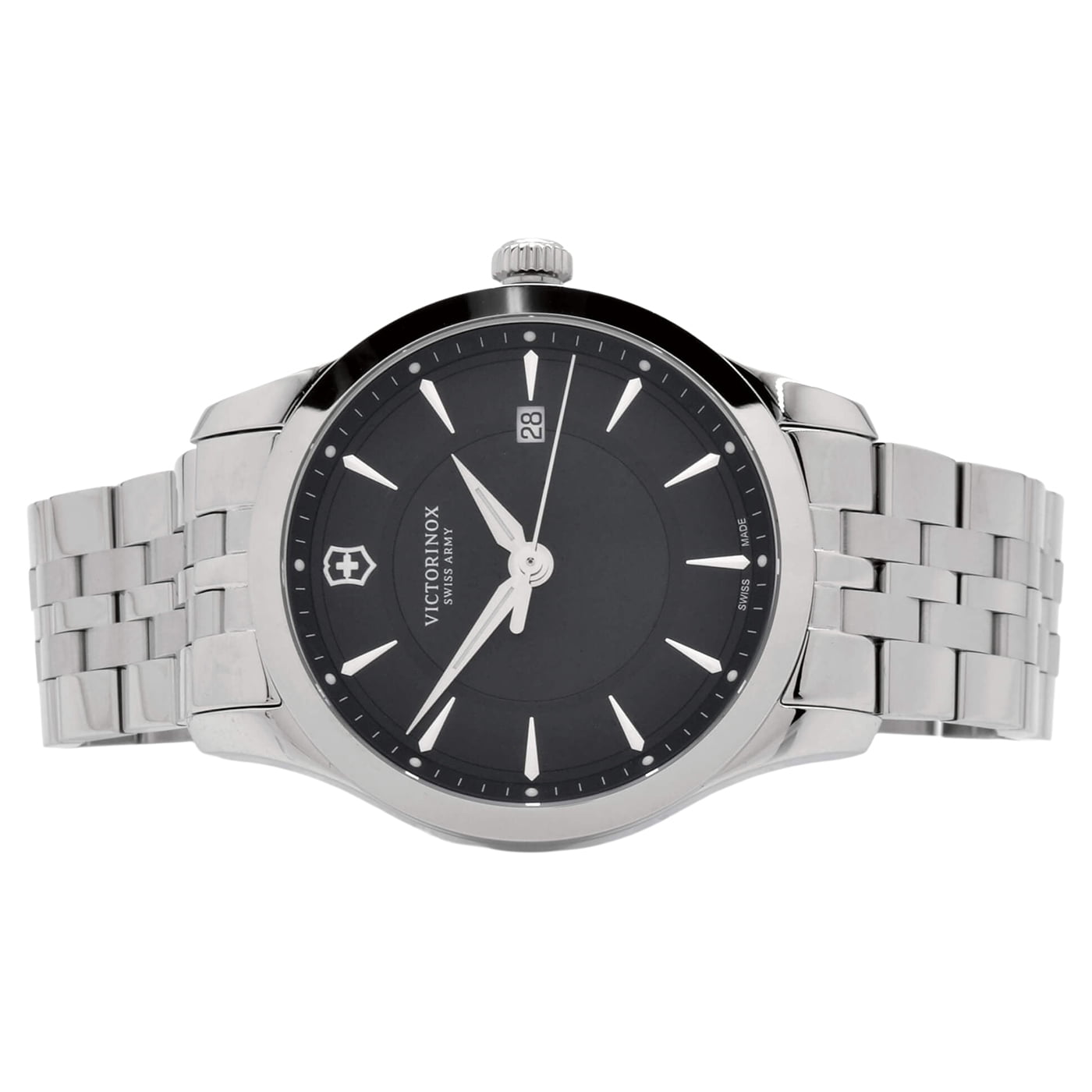 Victorinox Men's 241801 Alliance Watch Silver 40mm Black Dial