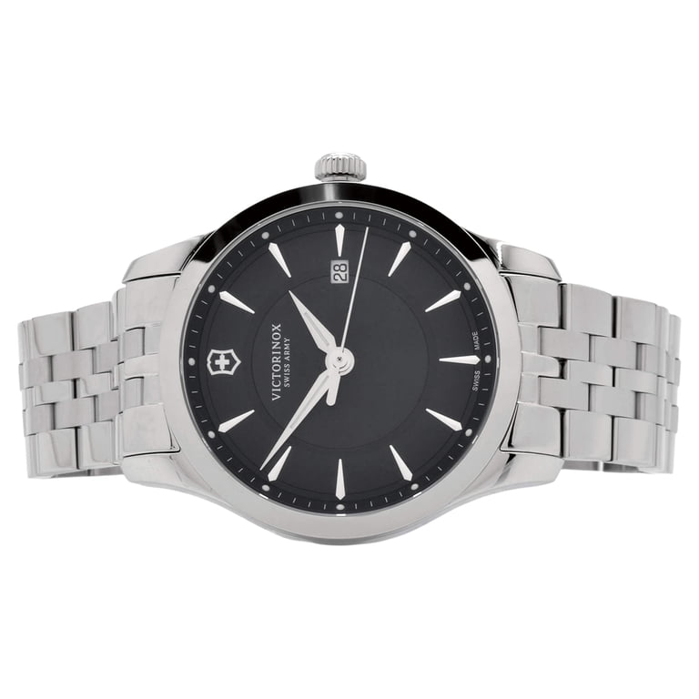 Victorinox Men's 241801 Alliance Watch Silver 40mm Black Dial