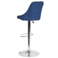 thumbnail image 4 of 2 Pack Contemporary Adjustable Height Barstool in Blue Fabric - Kitchen Furniture, 4 of 7