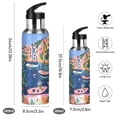 thumbnail image 2 of Yayeee 20oz Insulated Water Bottle Double Wall Stainless Steel with Flip Straw Lid, Green Window, 2 of 7