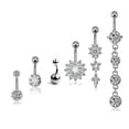 thumbnail image 1 of 6PCS Navel Ring Assorted Decorative Belly Button Ring Body Piercing Jewelry, 1 of 10