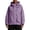 Purple, variant on Women's Hooded Windbreaker Jacket Adjustable Drawstring Hood Hook Cuff Loose Outdoor Coat with Tactical Cargo Pocket,Purple,M
