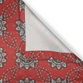 thumbnail image 4 of Ambesonne Mandala Grommet Curtain Single Panel, Sketchy Leaves Swirl Art, 50"x60", Vermilion White, 4 of 5