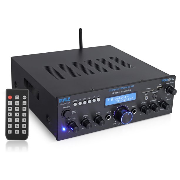 Amplificador de potencia Bluetooth Pyle PDA6BU.6 200 W con USB negro