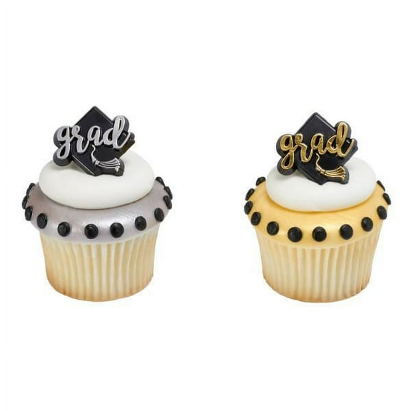 Grad Foil Cupcake Rings 12ct