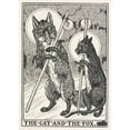 thumbnail image 2 of Percy J. Billinghurst 14x18 Gold Ornate Wood Frame and Double Matted Museum Art Print Titled - The Cat and the Fox (1900), 2 of 4