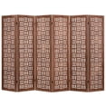 thumbnail image 1 of Gymax 6-Panel 5.5 FT Folding Partition Stand w/Double Action Metal Hinges Wood Frame, 1 of 10