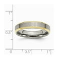thumbnail image 2 of Titanium 5mm Gold-Flashed Beveled Edge Brushed and Polished Band Ring - 2.5 Grams - Size 9, 2 of 2