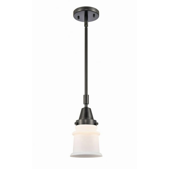 447-1S-BK-G181S Innovations Lighting Canton - 1 Light Stem Hung Mini Pendant In Industrial Style-11.13 Inches Tall and 6.5 Inches Wide-Matte Black