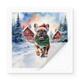 thumbnail image 2 of Hello Winter French Bulldog Frosty Morning Walk Welcome Snowy Christmas Vinyl Sticker Dog Lover Gifts Waterproof Decal Art Decor - 02018, 2 of 5
