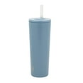 thumbnail image 5 of Beautiful 24oz No Drippy Sippy Stainless Steel Tumbler With Straw, Cornflower, 5 of 7