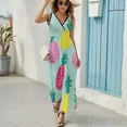 thumbnail image 5 of Lunarable Pineapple Sleeveless Dress Woman Fashion Long Dresses Women's Summer Suit Dress 2025, 5 of 6