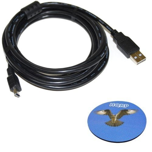 HQRP Extra Long 10ft USB to mini USB Cable / USB Charging Cable for PDP Afterglow Prismatic Wireless Headset ; PDP Afterglow Universal Wireless Headset plus HQRP Coaster
