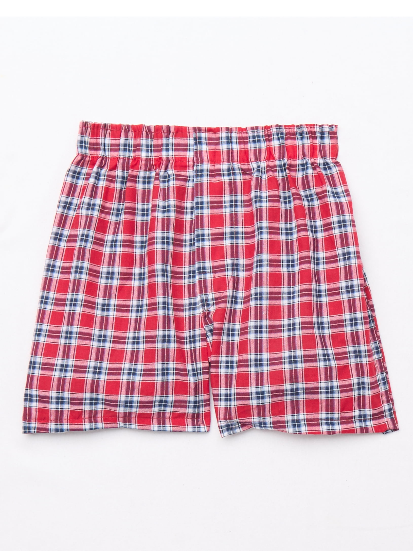Wonder Nation Boys Plaid Woven Boxers, 5-Pack, Sizes S-XL