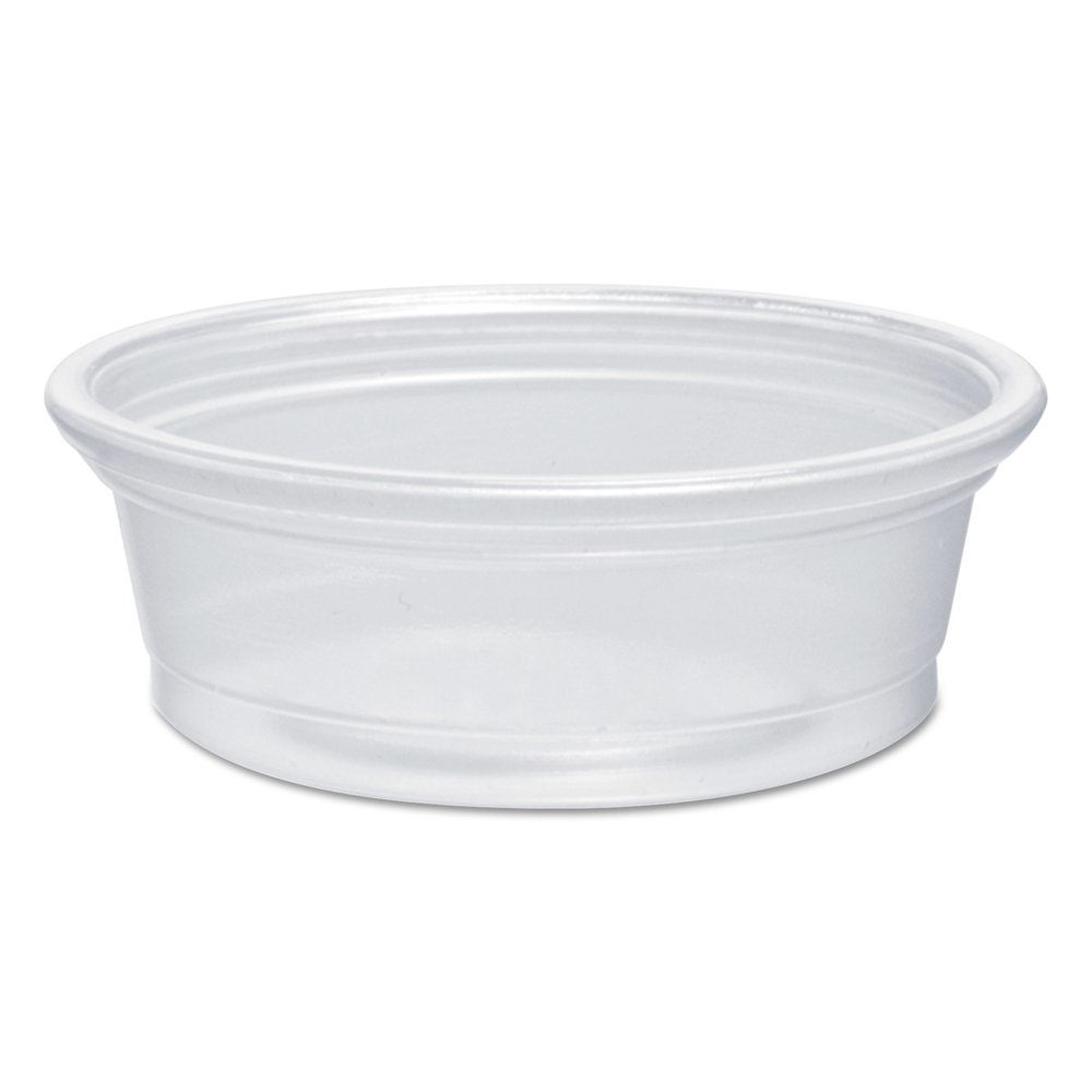 SOLO Cup Company Plastic Soufflé Portion Cups, 1/2 oz., Translucent