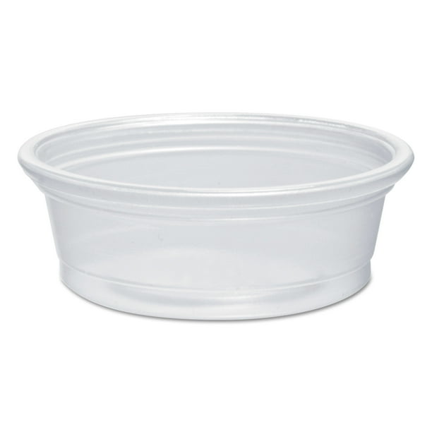 SOLO Cup Company Plastic Soufflé Portion Cups, 1/2 oz., Translucent