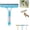 Blue, variant on 3 in 1 Window Cleaning Scraper, All-Purpose Spray Window Squeegee Cleaner Tool with Spray Bottle, Sponge Wipe, Silicone in One Cleaning Brush, for Car, Home, Kitchen Win Dow