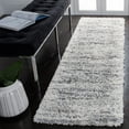 thumbnail image 4 of SAFAVIEH Fontana Danny Abstract Shag Runner Rug, Green/Ivory, 2'3" x 8', 4 of 5