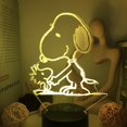 thumbnail image 1 of Lámpara decorativa de anime Night Light Snooopys 3D Illusion con USB, 1 of 1