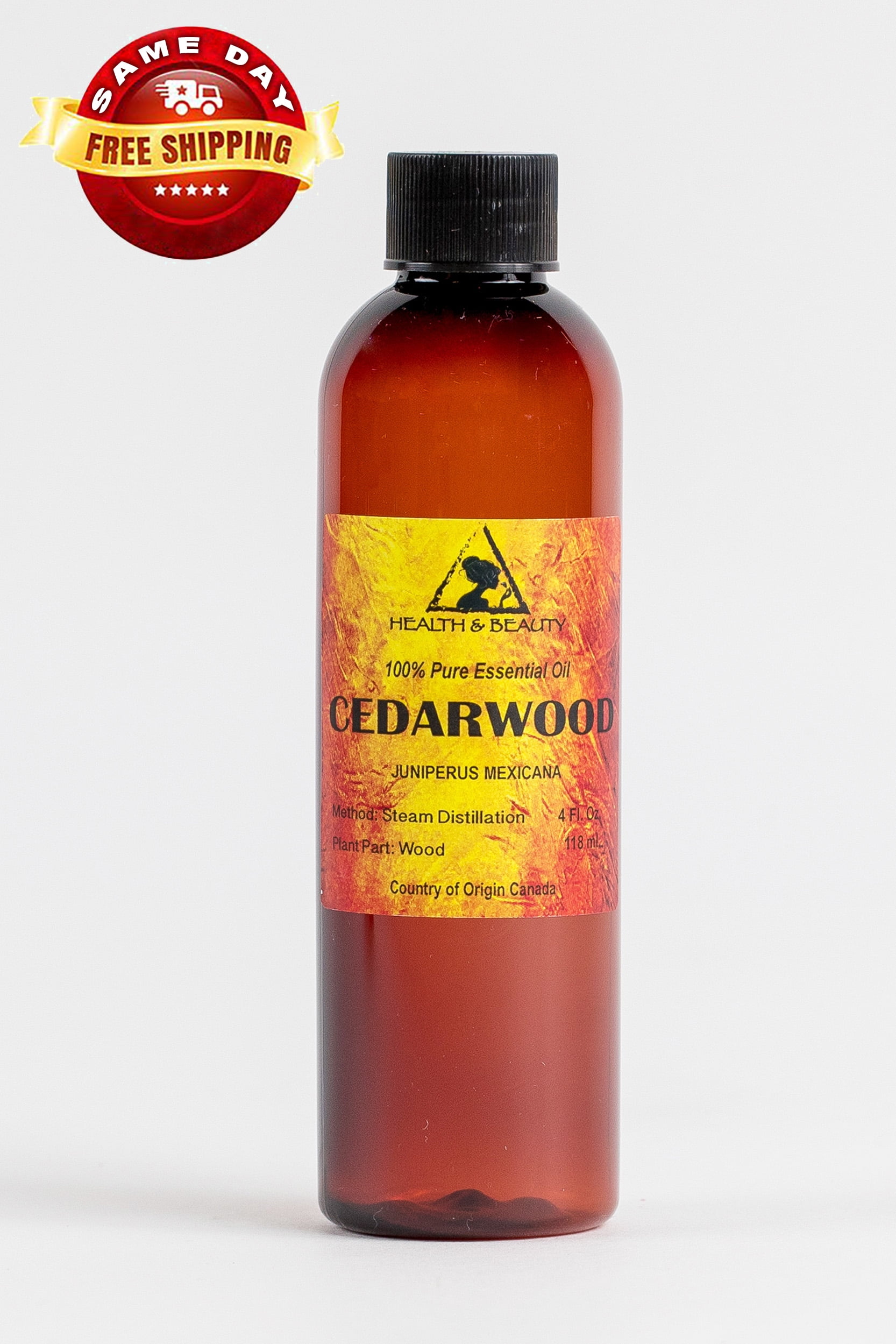 CEDARWOOD ESSENTIAL OIL ORGANIC AROMATHERAPY 100% PURE NATURAL 4 OZ