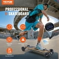 thumbnail image 2 of VEVOR Planche à Roulettes Électrique avec Télécommande, Vitesse Maximale de 25 Mph & Autonomie Maximale de 18,6 Miles Planche à Roulettes Longboard, 3 Vitesses Réglables, Poignée de Transport Facile, 2 of 9