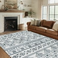 thumbnail image 5 of Area Rug 5x7 Black, Washable Boho Large Living Room Rugs Non-Slip, Ultra Soft Geometric Traditional Farmhouse Carpet for Dining Room Bedroom Dorm Office Home Décor, 5 of 6