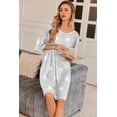 thumbnail image 4 of Ekouaer Plus Size Nightgowns for Women Oversized Sleep Shirt Short Sleeve Nightshirt T-Shirt Dress Sleepwear, 4 of 7