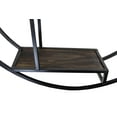 thumbnail image 4 of Admired By Nature Round Wall-Mounted Iron Hanging Storage Floating Shelves, Black, 4 of 5