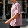 thumbnail image 5 of JOANKDMI Oversized T-Shirts for Men Quarter Zip Short Sleeve Pullover Tops Mock Neck Loose Fit Casual Streetwear Athletic Workout Gym Lightweight Activewear Tee, M-5XL, 5 of 9