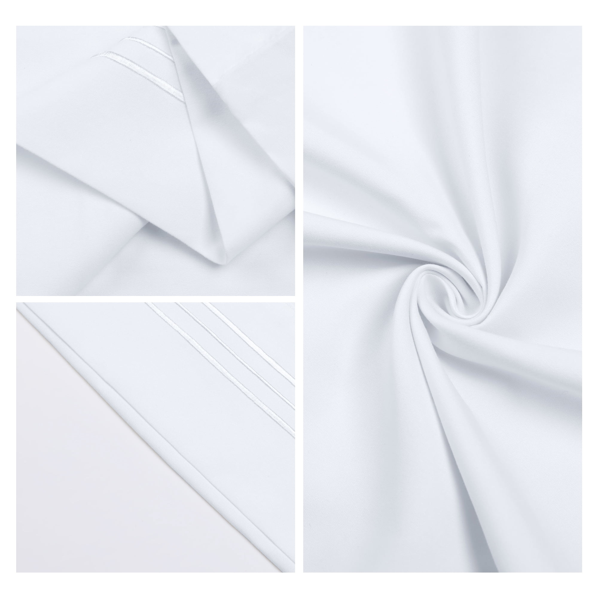 Unique Bargains 2 Pack Polyester Pillow Cases Pillow Covers Queen White