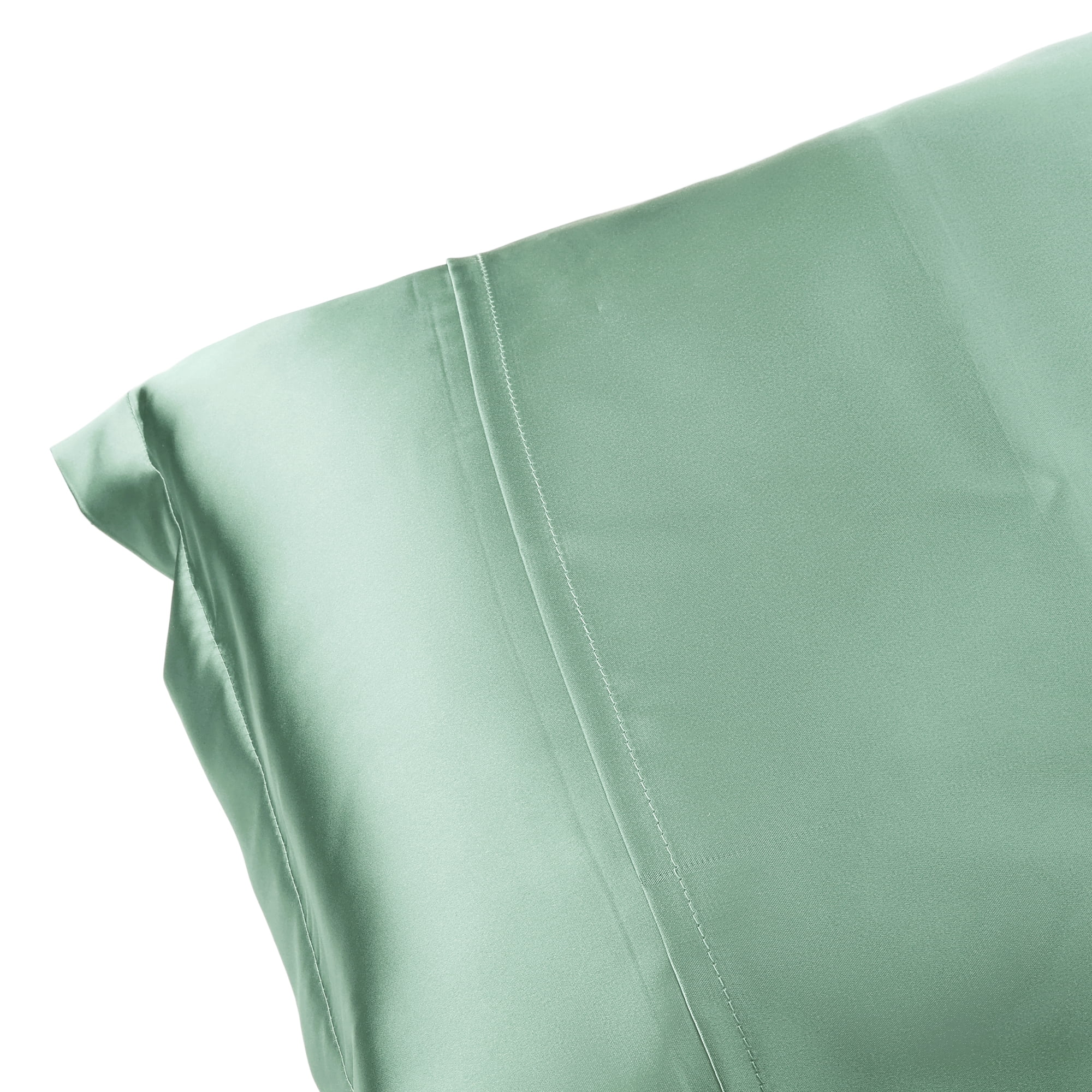 Unique Bargains Envelope Closure Soft and Smooth Satin Pillowcase (2 Count) Green Queen