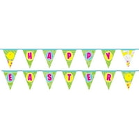 14' Spring Easter Bunny Pennant Banner