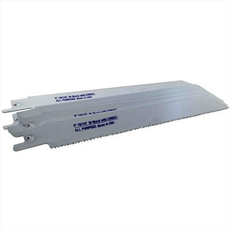 

Disston 6479 Blu-Mol 8 In. 10-14 Tpi All-Purpose Cutting Bi-Metal Reciprocating Saw Blade- 10 Pack