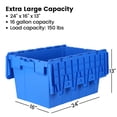 thumbnail image 5 of Whole Save Direct 150 lb Capacity Professional Heavy-Duty Storage Totes, 24" Storage Bin with Lid, 2-Pack, Blue, 5 of 7