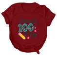 thumbnail image 3 of Birdeem T-Shirt Mode Femme Imprimé Col Rond Manches Courtes Blouse Ample, 3 of 5