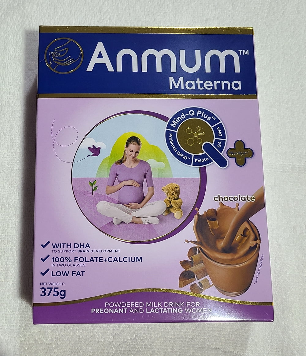 Anmum Materna Powdered Milk Drink for Pregnant and Lactating Women, Chocolate Flavor, 375 grams x1
