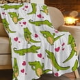 thumbnail image 5 of Crocodile Blanket Super Cozy Soft Alligator Throw Blanket Warm Plush Crocodiles Stuff Fluffy Fleece Flannel Gift Blankets for Women Girls Boys Adults 80"X60", 5 of 6