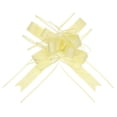 thumbnail image 1 of Unique Bargains 10pcs 11 Inch Extra Large Pull Bow Gift Wrapping Big Organza Bows Ribbon Yellow for Wedding Baskets Presents, 1 of 6